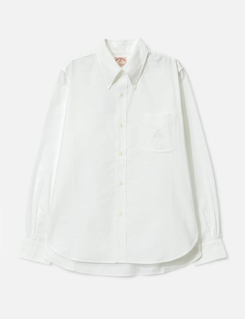 Brain Dead x Brooks Brothers California Selvedge Oxford Button Up Shirt - White