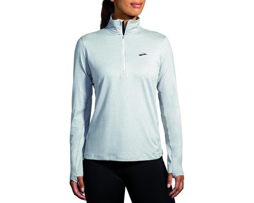 Brooks Dash 1/2 Zip 2.0 Clothing - Heather Ash - 221651-030