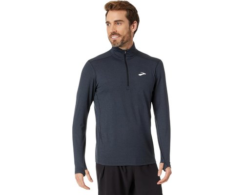 Brooks Dash 1/2 Zip 2.0 Clothing - Heather Black - 211492-090