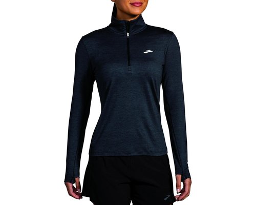 Brooks Dash 1/2 Zip 2.0 Clothing - Heather Black - 221651-090