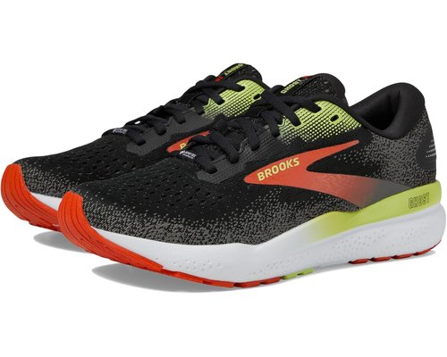 Brooks Ghost 16 GoreTex - Black/Mandarin Red/Green - 1104301D049