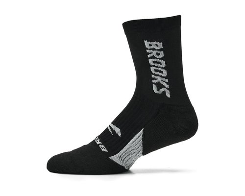 Brooks Ghost Crew No Show Socks - Black/Brooks - 280495-006