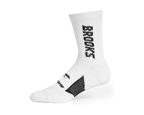 Brooks Ghost Crew No Show Socks - White/Brooks - 280495-189