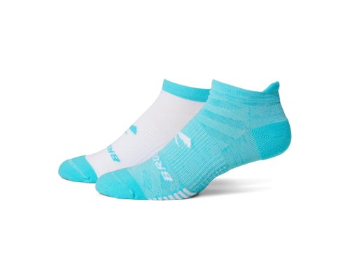 Brooks Ghost Lite No Show 2 Pack No Show Socks - Strobe Blue/White/White/Blue - 280496-404