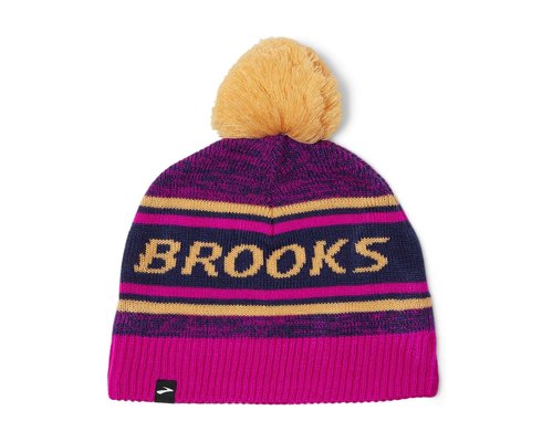 Brooks Heritage Pom Beanie Baseball Caps - Magenta - 280476-523