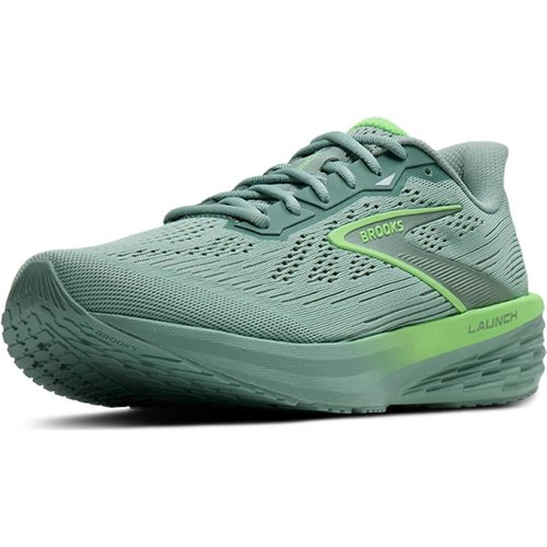 Brooks Launch 12 - Grey Mist/Green - 1104811D306