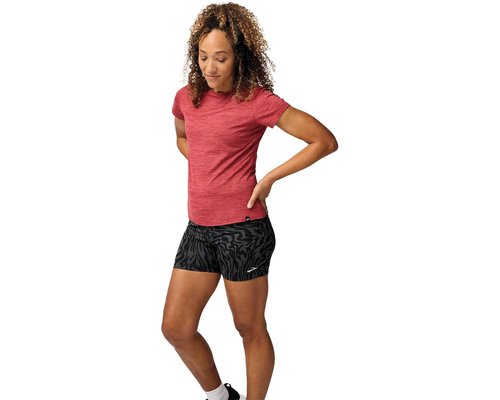 Brooks Luxe Short Sleeve Clothing - Heather Earth Red - 221659-611