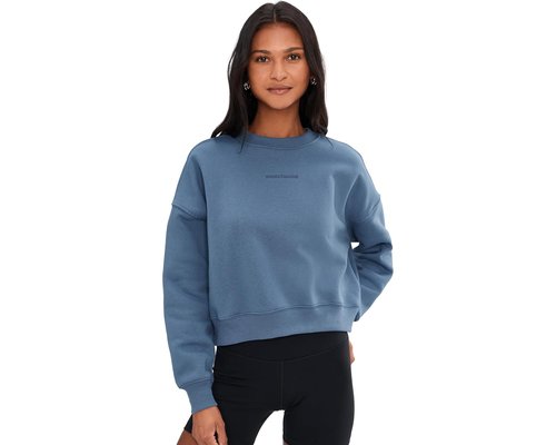 Brooks Movement Cropped Sweatshirt Clothing - Steel Blue - 221766-413