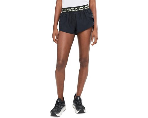 Brooks PR Elite Split Shorts Shorts - Black/Luminary - 221768-028