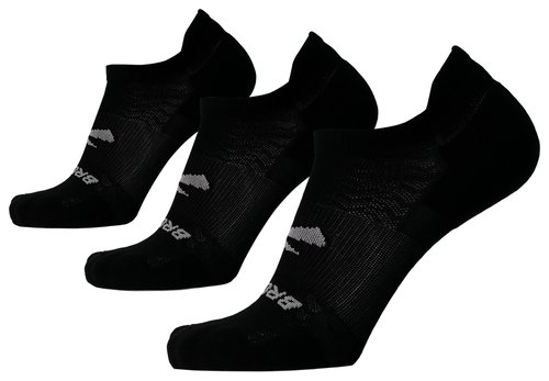 Brooks Run-In 3 Pack No Show Socks - Black - 280493001