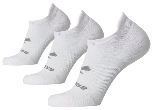 Brooks Run-In 3 Pack No Show Socks - White - 280493100