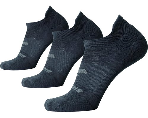 Brooks Run-In No Show 3-Pack No Show Socks - Asphalt - 280493-081