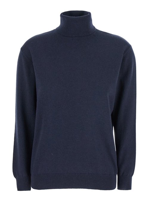 Brunello Cucinelli Blue Turtleneck Sweater In Cashmere - M12150103PC4224