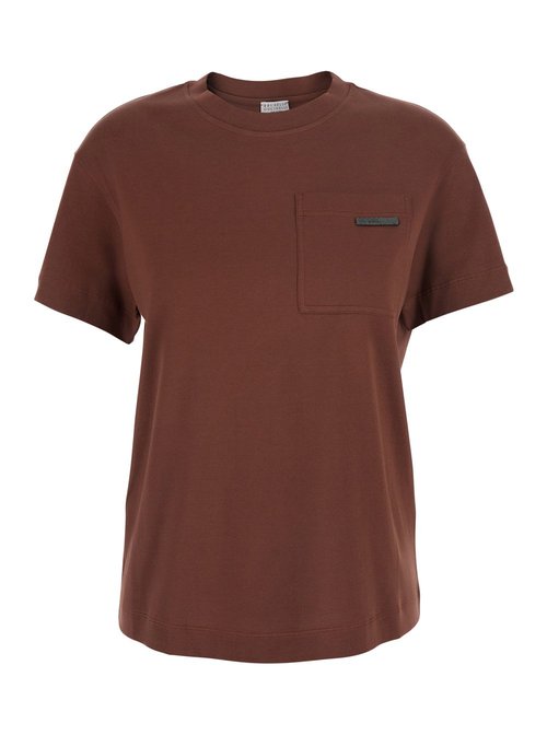 Brunello Cucinelli Brown Cotton T-shirt - M0T81EC710C9092