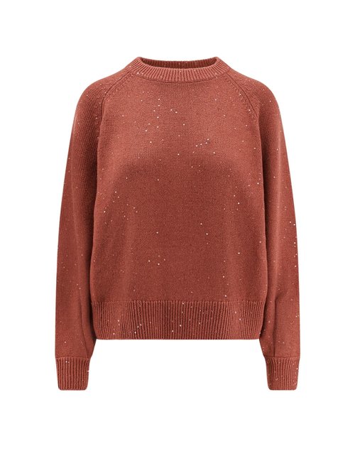 Brunello Cucinelli Cashmere And Silk Sweater With Sequins - M73539930C2895