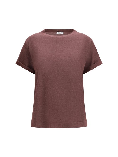 Brunello Cucinelli Cashmere Glitter T-shirt - M41810000_C9275