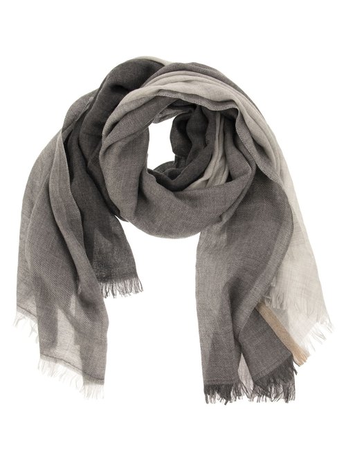 Brunello Cucinelli Colorblock Cashmere And Silk Scarf - MSC606AV_CW483