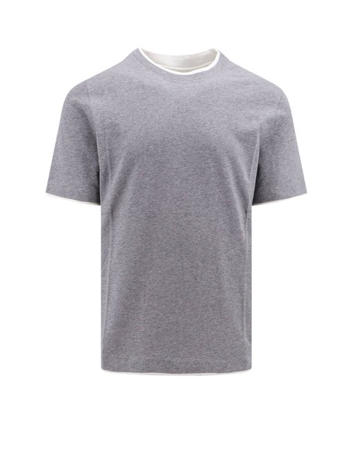 Brunello Cucinelli Contrasting Edges Grey T-shirt - M0B137427_CY918