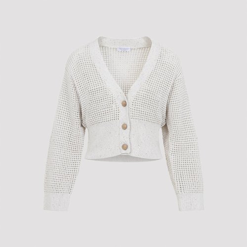 Brunello Cucinelli Cotton Cardigan - MDV762106 CJ430 AVENA