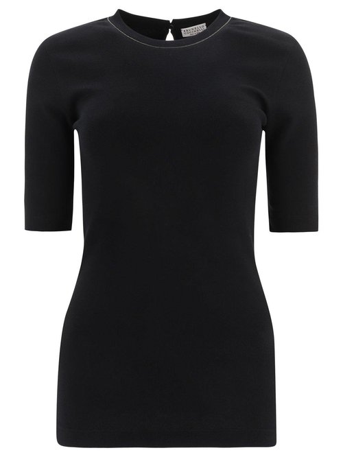 Brunello Cucinelli Embellished Short-sleeved T-shirt - M0TC8BJ310__C101