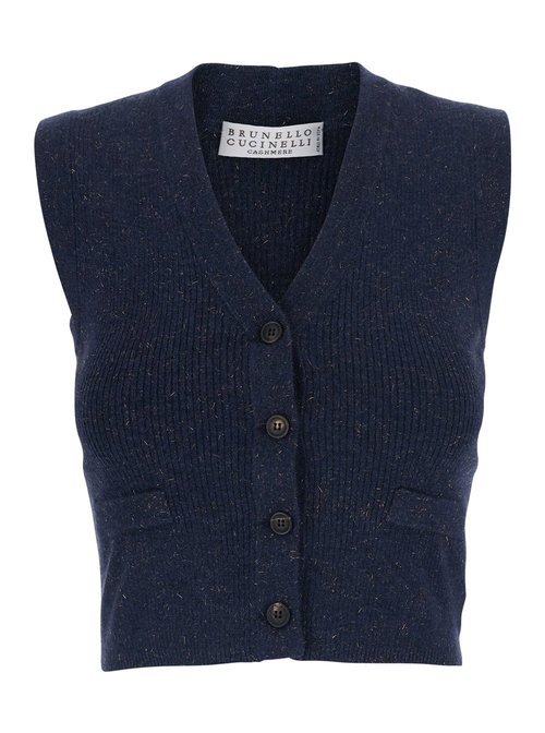 Brunello Cucinelli Gilet S-M Blu Blazers - M9A822216C7186