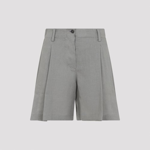 Brunello Cucinelli Linen Bermuda Green Short - 200398
