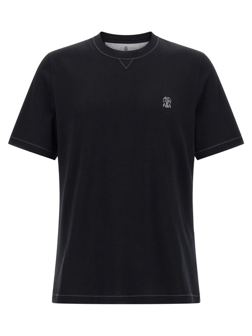 Brunello Cucinelli Logo Embroidery T-shirt - M0B131328G_CG938