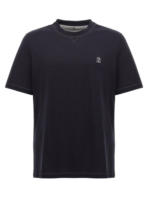 Brunello Cucinelli Logo Embroidery T-shirt - M0B131328G__CW361