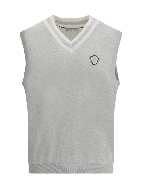 Brunello Cucinelli Logo Patch Vest - M29203607F_CI807