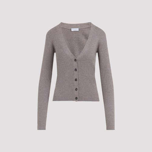 Brunello Cucinelli Lurex Cardigan - M9A822206P C4179 BROWN