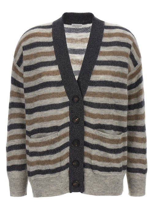 Brunello Cucinelli Lurex Wool Cardigan - MBG236806PCLM03
