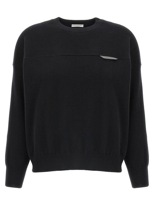 Brunello Cucinelli Monile Crop Sweater - M12212600C101