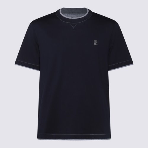 Brunello Cucinelli Navy Cotton T-shirt - M0B137451G__CW893