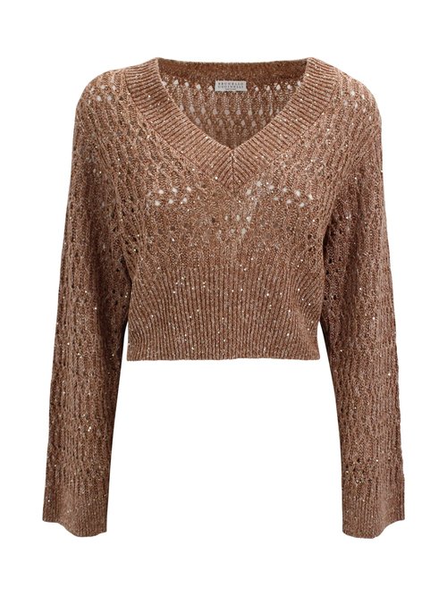 Brunello Cucinelli Openwork Sweater - MCO564702C8585