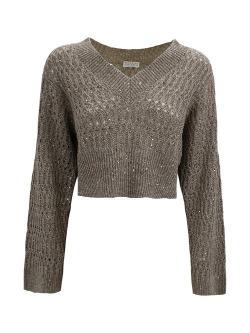 Brunello Cucinelli Openwork Sweater - MCO564702C9089