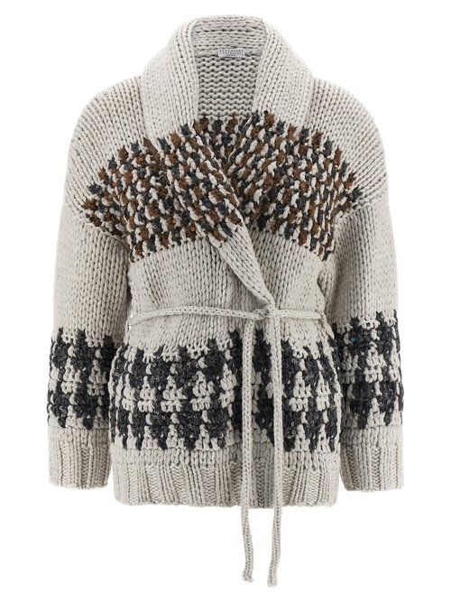Brunello Cucinelli opera Prince Of Wales Cardigan - M52638506_C9610