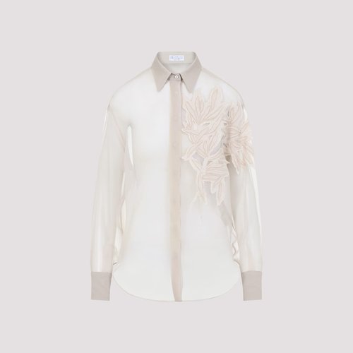 Brunello Cucinelli Organza Embroidered Shirt - MF940RJ506__C8539