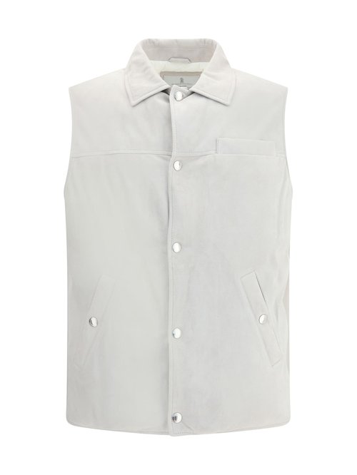 Brunello Cucinelli Padded Leather Vest - MPCLF2047_C4245