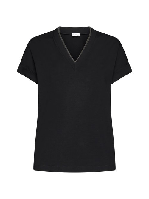 Brunello Cucinelli Precious Neckline T-shirt - M0T18BD222_C101