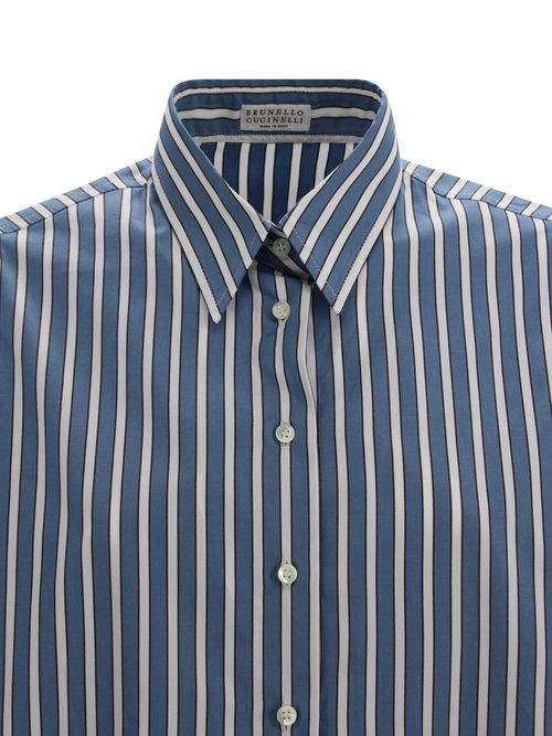 Brunello Cucinelli Shirts Light Blue Cotton - MH749MX716 C001