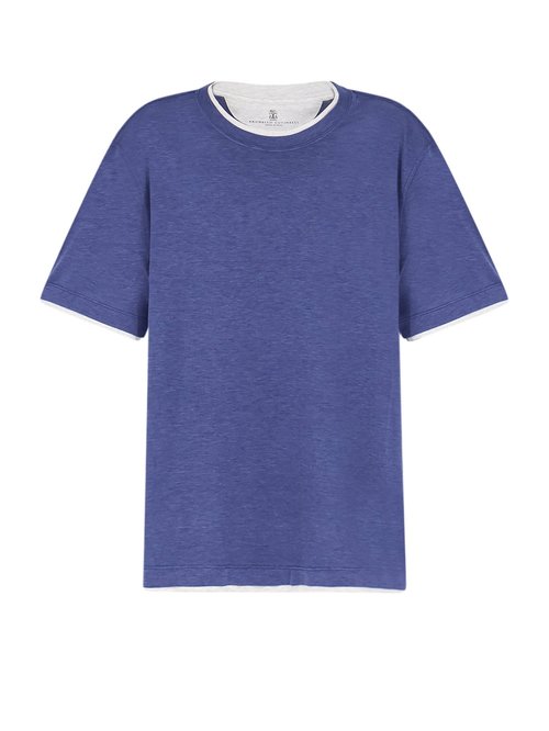 Brunello Cucinelli Silk And Cotton Blend T-shirt - MR8337427CTA27