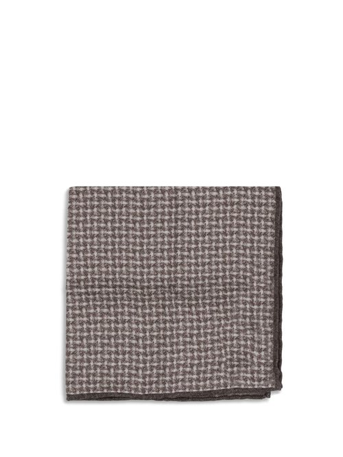 Brunello Cucinelli Silk Pocket Square With Woven Design - MI8800091_C006