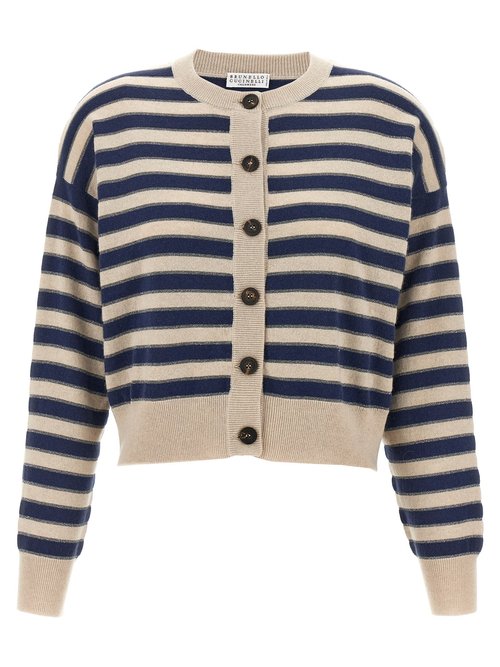 Brunello Cucinelli sparkling Stripes Cardigan - M12205906PCQZ03