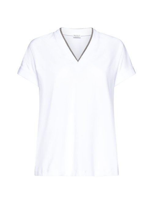 Brunello Cucinelli V-neck T-shirt - C159 - M0T18BD222_C159