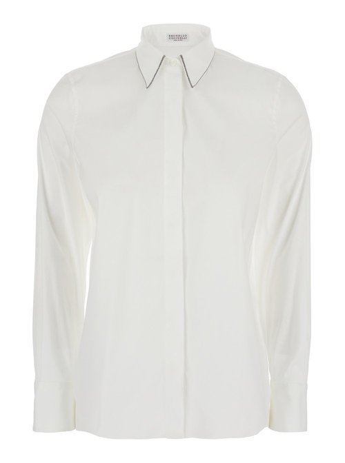 Brunello Cucinelli White Cotton Shirt - MP091MA606C159