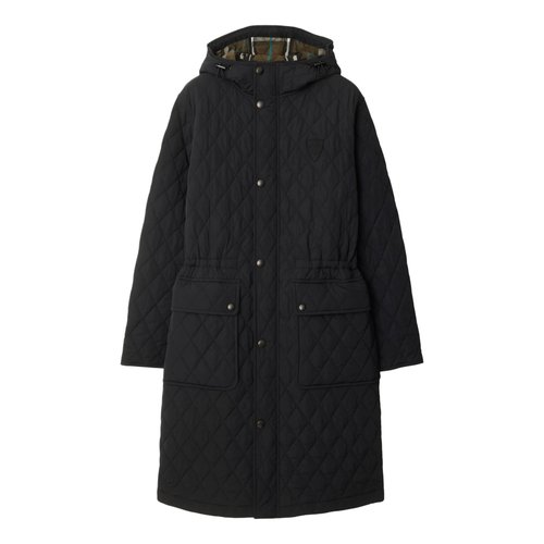 Burberry 25 Quilted Nylon Hooded Coat - Black - 81103251