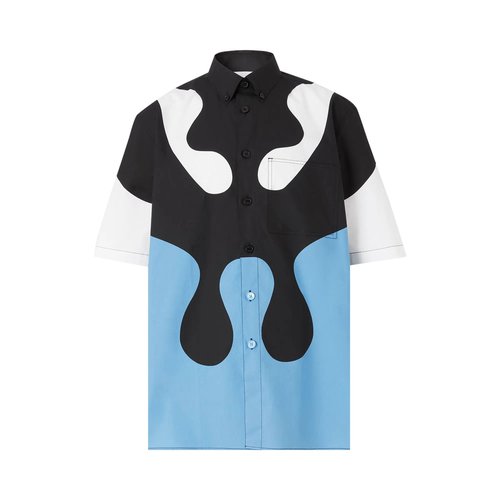 Burberry Abstract Print Cotton Button Down Shirt - 8051924