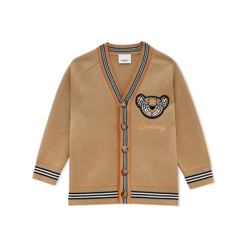 Burberry Archive Graham Bear Cashmere Blend Cardigan - Beige - 8065752