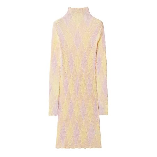 Burberry Argyle Check Pattern Ribbed-Knit Dress - 8081058