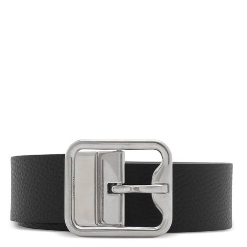 Burberry B-Buckle Reversible Leather Belt - Black/Blue - 8092056